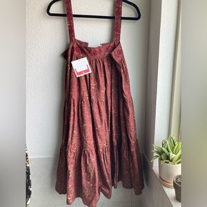 Mi golondrina Lila short dress - granate floral